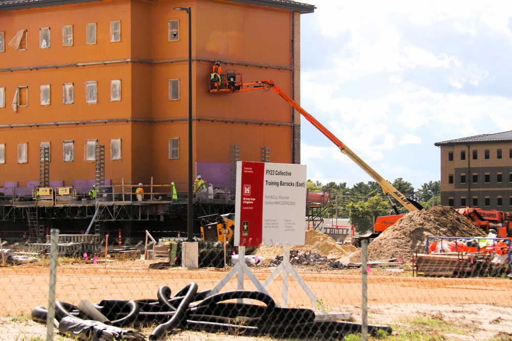 September 2025 construction operations for East Barracks Project at Fort McCoy