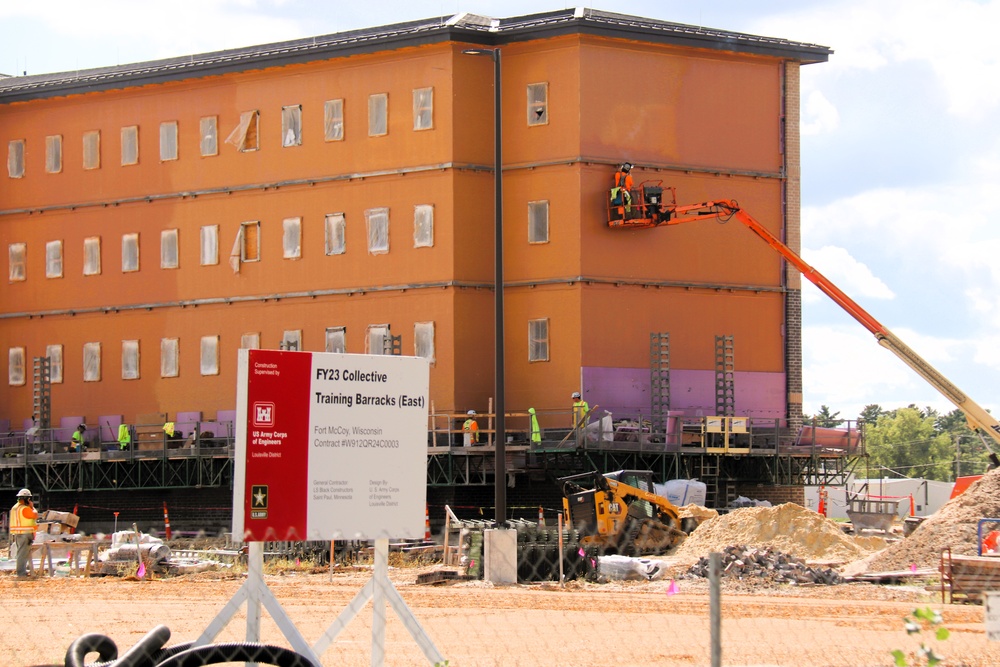 September 2025 construction operations for East Barracks Project at Fort McCoy
