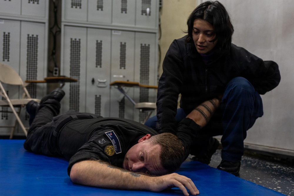 USS Iwo Jima Sailors Take Part In Security Reaction Force Training