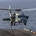 U.S. Marines Conduct a Fast Rope Evolution aboard the USS Iwo Jima