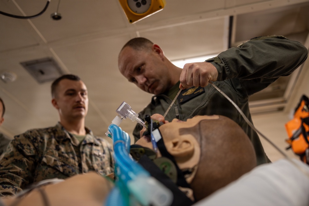 22nd MEU(SOC) | CLB 26 Corpsman Conduct En Route Care Training