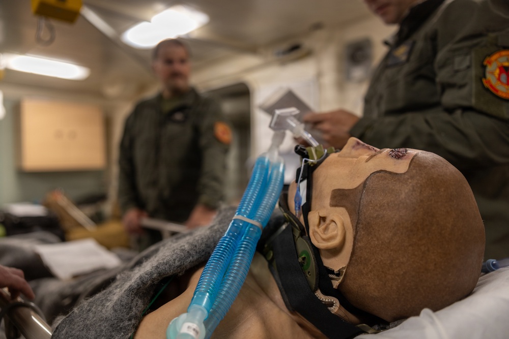 22nd MEU(SOC) | CLB 26 Corpsman Conduct En Route Care Training