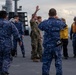 U.S. Marines, Sailors and JMSDF members carry out a flight deck operation rehearsal