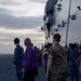U.S. Marines, Sailors and JMSDF members carry out a flight deck operation rehearsal