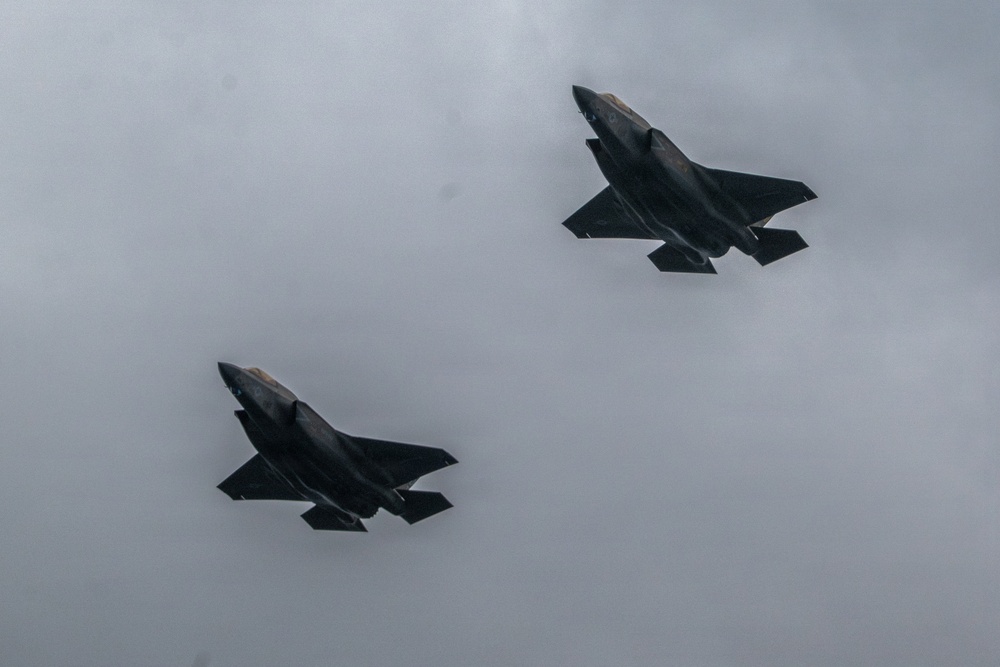 U.S. Marines, Sailors and JMSDF members conduct flight operations aboard the JS Kaga