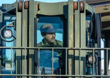 108th LRS Airman Trains for Forklift Certification