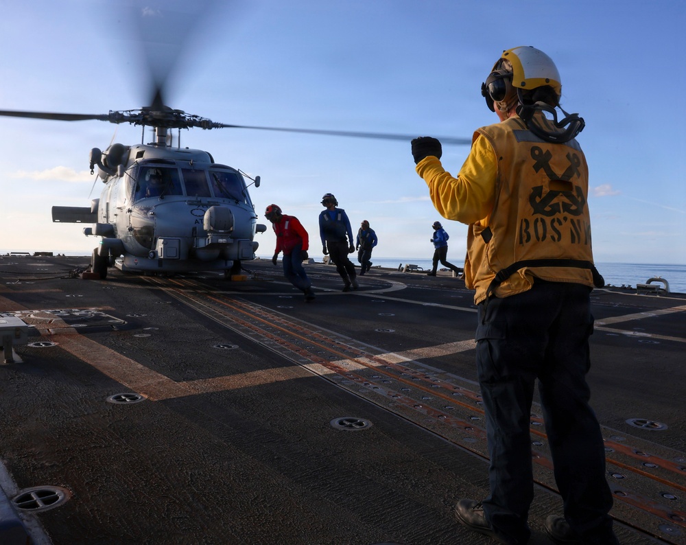 USS Bainbridge (DDG96) Flight Deck Operations