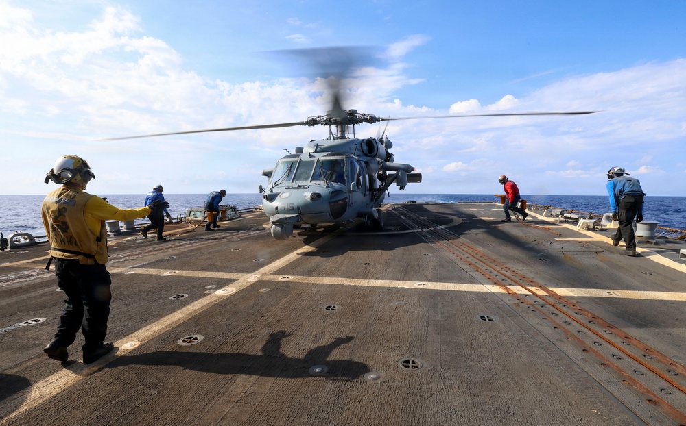 USS Bainbridge (DDG96) Flight Deck Operations