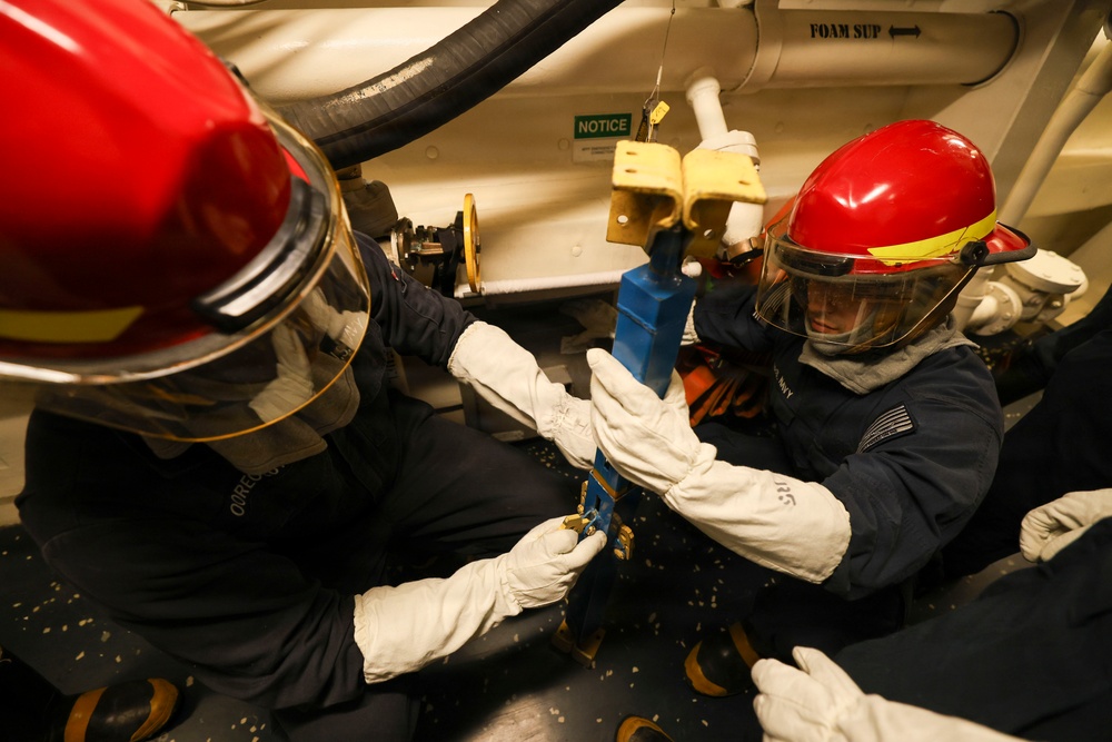 USS Bainbridge (DDG96) Damage Control Drill