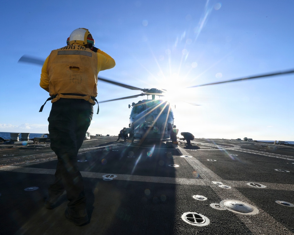 USS Bainbridge (DDG96) Flight Deck Operations