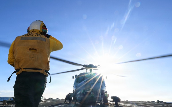 USS Bainbridge (DDG96) Flight Deck Operations