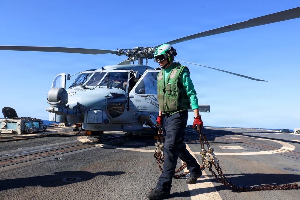 USS Bainbridge (DDG96) Flight Deck Operations