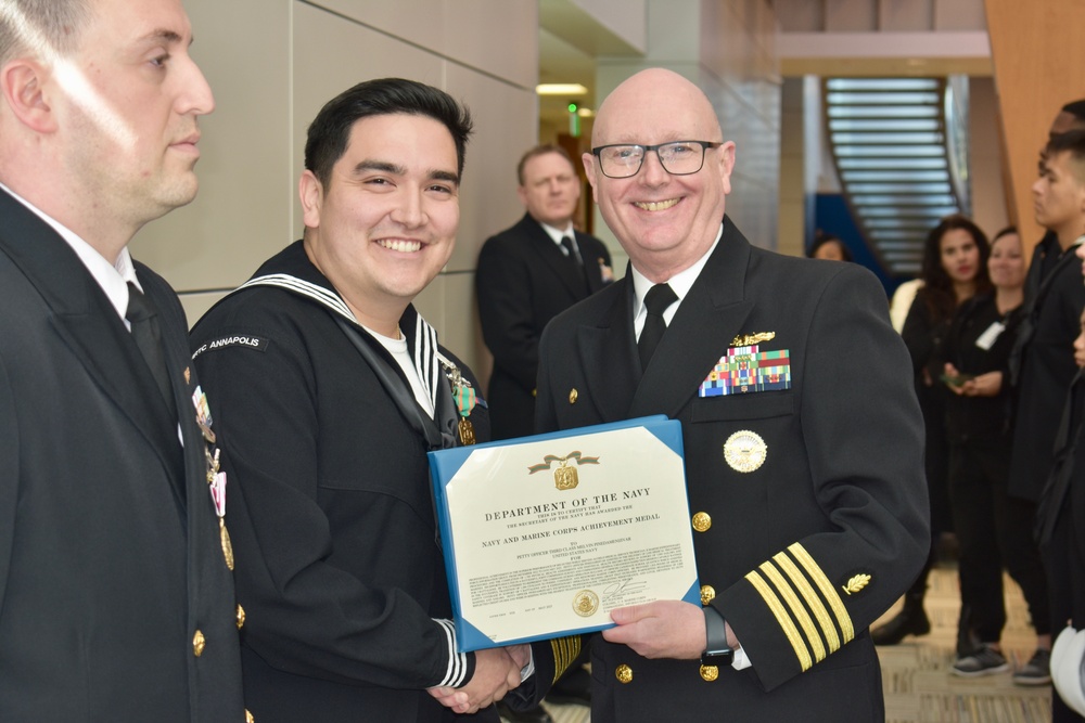 Hospital Corpsman 3rd Class Melvin Pineda Receives Navy and Marine Corps Achievement Medal