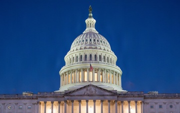 Mississippi National Guard service members hold a promotion ceremony in front of the U.S. Capitol