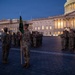 Mississippi National Guard service members have a promotion ceremony in front of the U.S. Capitol