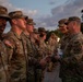 Mississippi National Guard service members receive coins during a promotion ceremony in front of the U.S. Capitol