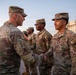 Mississippi National Guard service members receive coins during a promotion ceremony in front of the U.S. Capitol