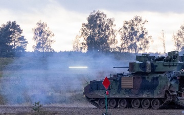 U.S. Soldiers conducted calibration live fire with M2A3 Bradley fighting vehicle