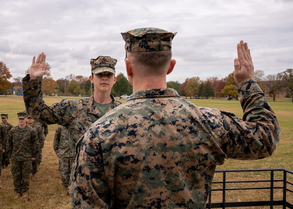 Marine Corps Information Command Celebrates Staff Sergeant Promotion