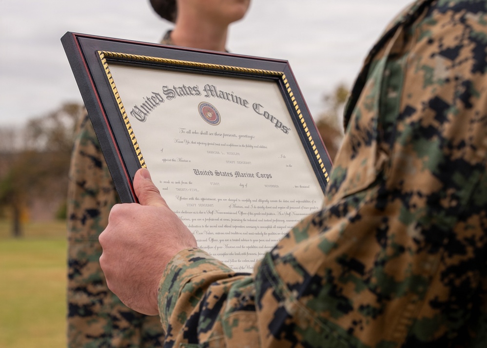 Marine Corps Information Command Celebrates Staff Sergeant Promotion