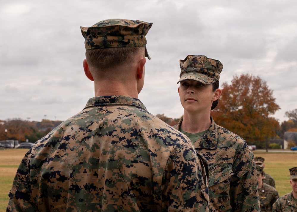 Marine Corps Information Command Celebrates Staff Sergeant Promotion