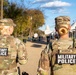 Soldiers provide a presence patrol in the National Mall