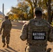 Soldiers provide a presence patrol in the National Mall