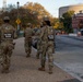 Soldiers provide a presence patrol in the National Mall