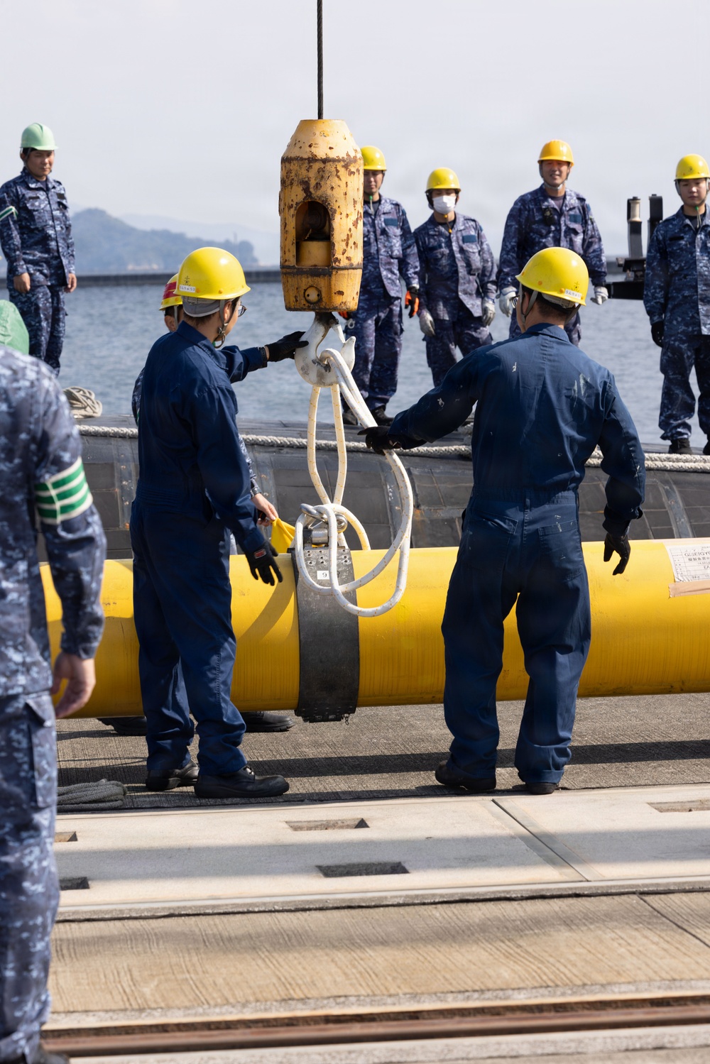 Submarine resupply: JMSDF JS Unryu visits MCAS Iwakuni