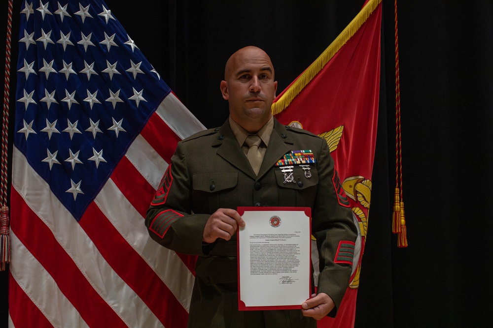 U.S. Marine Corps Gunnery Sgt. Robert Navarro Receives 2025 Hathcock II Award