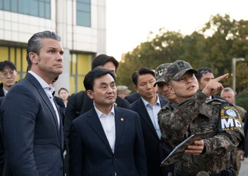 SW Hegseth, ROK MoD Visit JSA in Korean DMZ