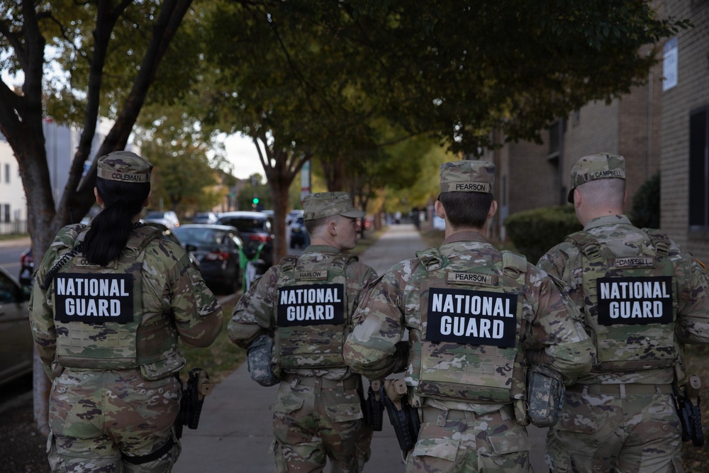 Alabama National Guard soldiers patrol Washington D.C.