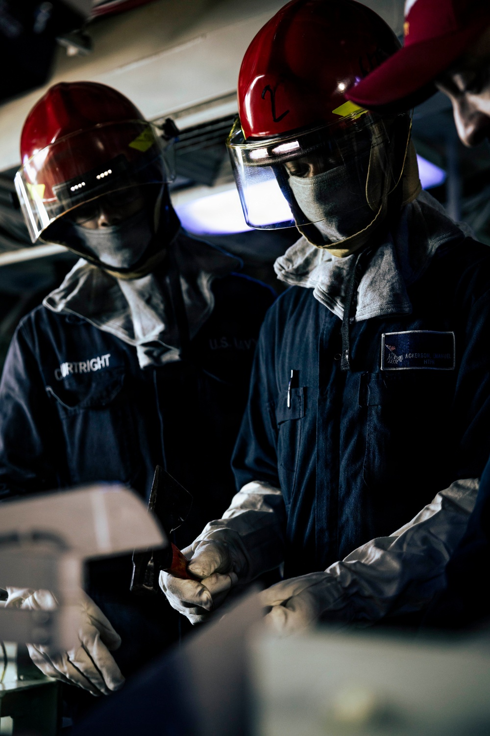 USS Iwo Jima Sailors Conduct a Damage Control Drill