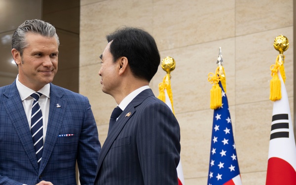 SW Hegseth Visits ROK Ministry of Defense, Camp Humphreys