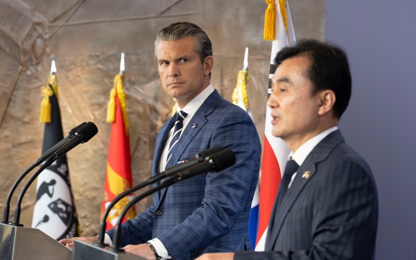 SW Hegseth Visits ROK Ministry of Defense, Camp Humphreys