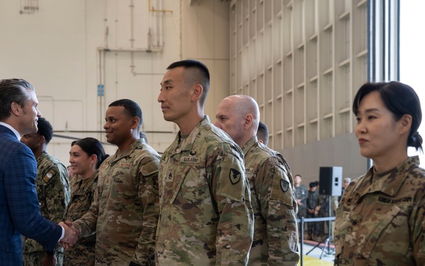 SW Hegseth Visits ROK Ministry of Defense, Camp Humphreys