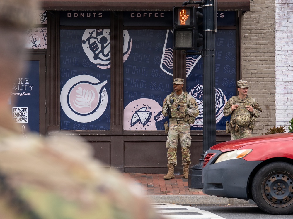 Soldiers provide a presence patrol in Georgetown