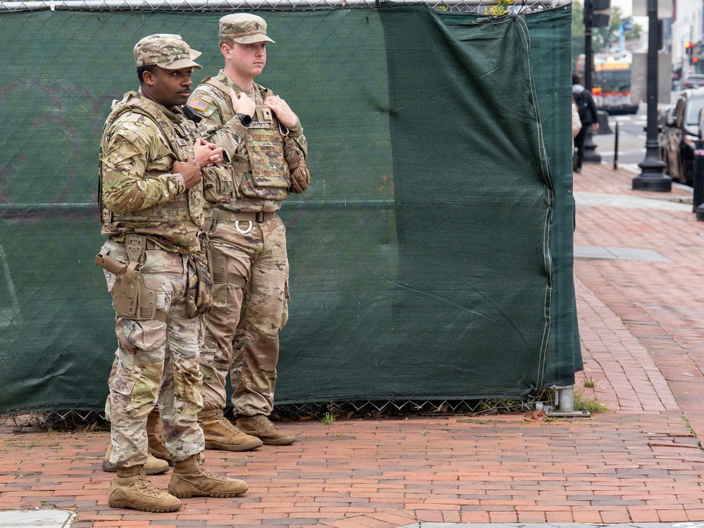 Soldiers provide a presence patrol in Georgetown