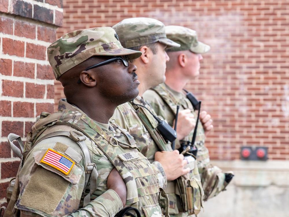 Soldiers provide a presence patrol in Georgetown