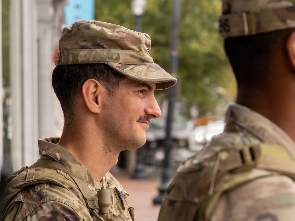 Soldiers provide a presence patrol in Georgetown