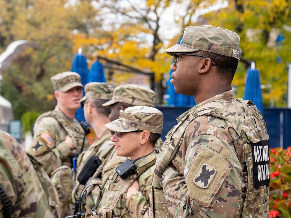 Soldiers provide a presence patrol in Georgetown