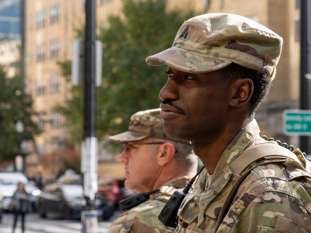 Soldiers provide a presence patrol in Georgetown