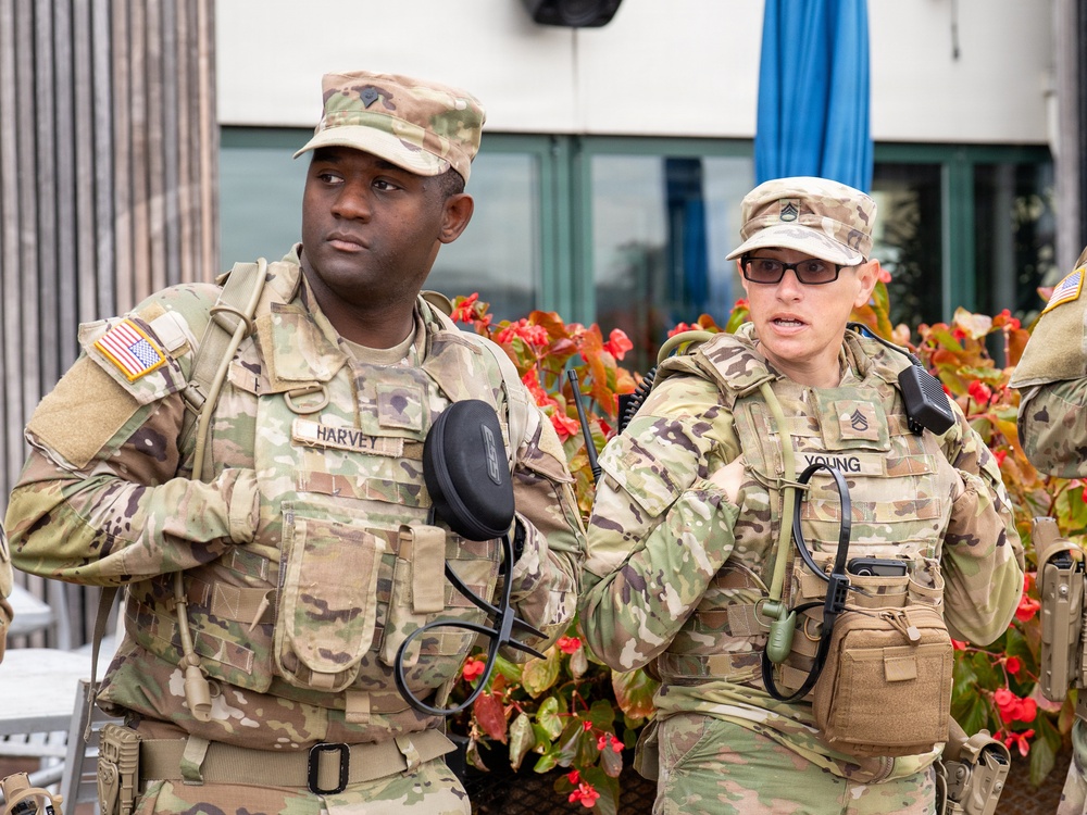 Soldiers provide a presence patrol in Georgetown