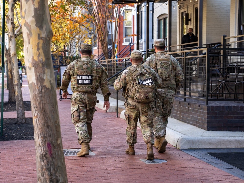 Soldiers provide a presence patrol in Georgetown