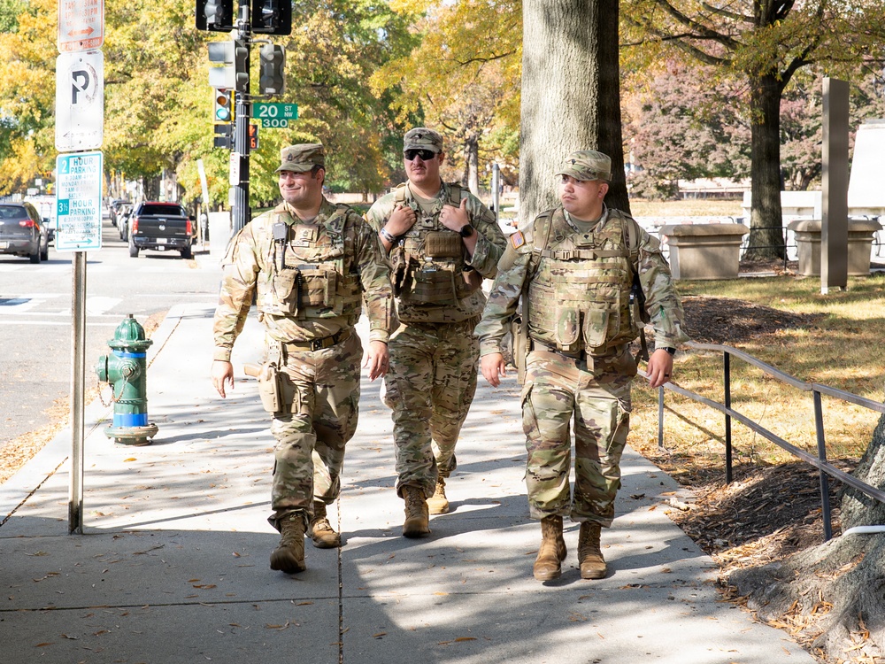Soldiers provide a presence patrol in Georgetown