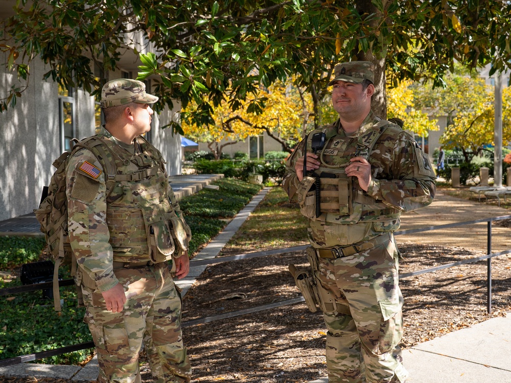Soldiers provide a presence patrol in Georgetown