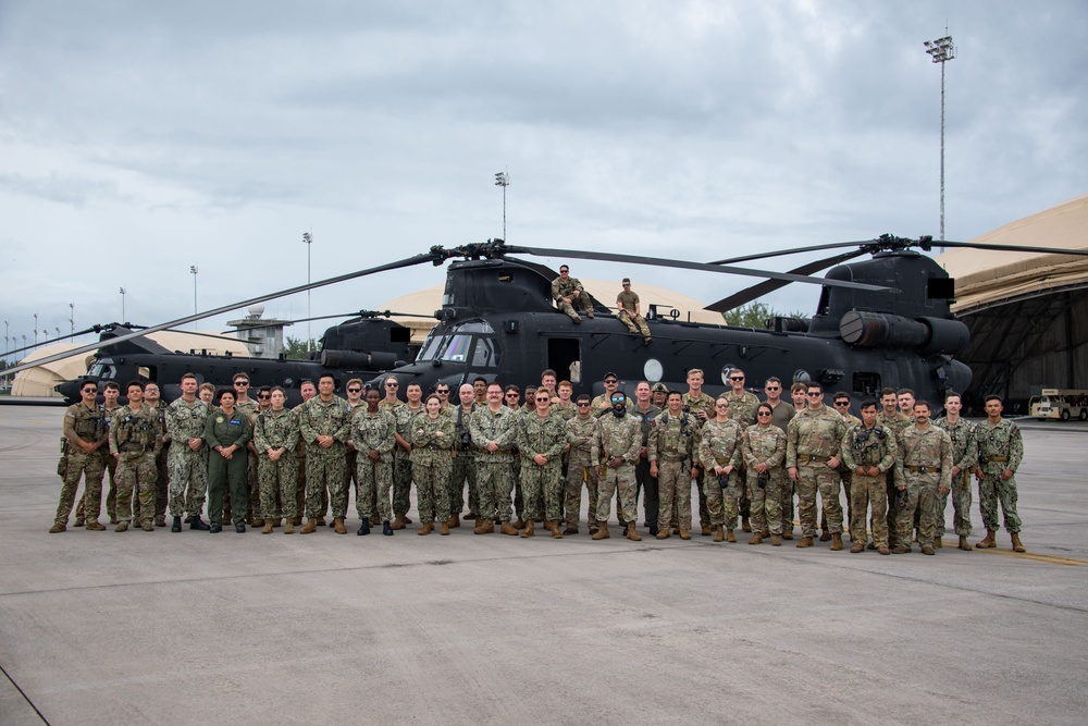 160th SOAR conducts a morale flight for service members stationed in Diego Garcia