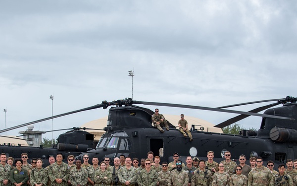 160th SOAR conducts a morale flight for service members stationed in Diego Garcia