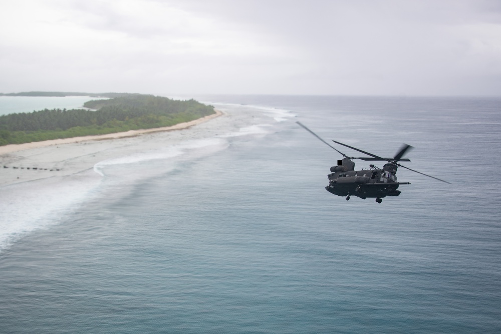 160th SOAR conducts a morale flight for service members stationed in Diego Garcia