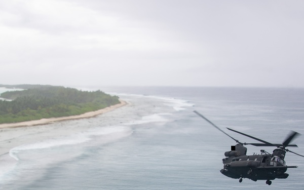 160th SOAR conducts a morale flight for service members stationed in Diego Garcia